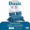 Kit Cama Casal 7 Peças Cobre Leito Micropercal 400 Fios Basic Azul - Butterfly com Fronhas e Capas de Almofada