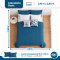 Kit Cama Casal 7 Peças Cobre Leito Micropercal 400 Fios Basic Azul - Butterfly com Fronhas e Capas de Almofada