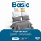 Kit Cama Casal 7 Peças Cobre Leito Micropercal 400 Fios Basic Cinza - Leaves com Fronhas e Capas de Almofada