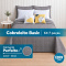 Kit Cama Casal 7 Peças Cobre Leito Micropercal 400 Fios Basic Cinza - Leaves com Fronhas e Capas de Almofada
