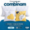 Kit Cama Casal 7 Peças Cobre Leito Micropercal 400 Fios Basic Cinza - Leaves com Fronhas e Capas de Almofada