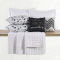 Kit Cama Casal 7 peças Percal 300 fios Basic Branco - Ethnic