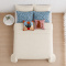Kit Cama Casal 7 peças Percal 300 fios Basic Marfim - Jaquar