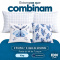 Kit Cama King 7 Peças Cobre Leito Micropercal 400 Fios Basic Azul - Butterfly com Fronhas e Capas de Almofada