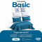 Kit Cama King 7 Peças Cobre Leito Micropercal 400 Fios Basic Azul - Butterfly com Fronhas e Capas de Almofada