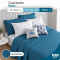 Kit Cama King 7 Peças Cobre Leito Micropercal 400 Fios Basic Azul - Butterfly com Fronhas e Capas de Almofada