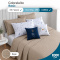 Kit Cama King 7 Peças Cobre Leito Micropercal 400 Fios Basic Bege - Moon com Fronhas e Capas de Almofada