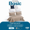 Kit Cama King 7 Peças Cobre Leito Micropercal 400 Fios Basic Bege - Moon com Fronhas e Capas de Almofada