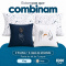 Kit Cama King 7 Peças Cobre Leito Micropercal 400 Fios Basic Bege - Moon com Fronhas e Capas de Almofada