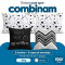 Kit Cama King 7 Peças Cobre Leito Micropercal 400 Fios Basic Branco - Ethnic com Fronhas e Capas de Almofada