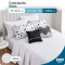 Kit Cama King 7 Peças Cobre Leito Micropercal 400 Fios Basic Branco - Ethnic com Fronhas e Capas de Almofada
