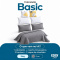 Kit Cama King 7 Peças Cobre Leito Micropercal 400 Fios Basic Cinza - Leaves com Fronhas e Capas de Almofada