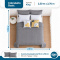 Kit Cama King 7 Peças Cobre Leito Micropercal 400 Fios Basic Cinza - Leaves com Fronhas e Capas de Almofada