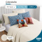 Kit Cama King 7 Peças Cobre Leito Micropercal 400 Fios Basic Marfim - Jaquar com Fronhas e Capas de Almofada