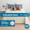Kit Cama King 7 Peças Cobre Leito Micropercal 400 Fios Basic Marfim - Jaquar com Fronhas e Capas de Almofada