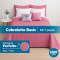 Kit Cama King 7 Peças Cobre Leito Micropercal 400 Fios Basic Rosê - Garden com Fronhas e Capas de Almofada
