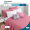 Kit Cama King 7 Peças Cobre Leito Micropercal 400 Fios Basic Rosê - Garden com Fronhas e Capas de Almofada