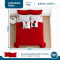 Kit Cama King 7 Peças Cobre Leito Micropercal 400 Fios Basic Vermelho - Lady com Fronhas e Capas de Almofada