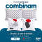 Kit Cama King 7 Peças Cobre Leito Micropercal 400 Fios Basic Vermelho - Lady com Fronhas e Capas de Almofada