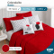 Kit Cama King 7 Peças Cobre Leito Micropercal 400 Fios Basic Vermelho - Lady com Fronhas e Capas de Almofada