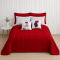Kit Cama King 7 peças Percal 300 fios Basic Vermelho- Lady