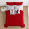 Kit Cama King 7 peças Percal 300 fios Basic Vermelho- Lady