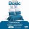 Kit Cama Queen 7 Peças Cobre Leito Micropercal 400 Fios Basic Azul - Butterfly com Fronhas e Capas de Almofada