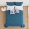 Kit Cama Queen 7 peças Percal 300 fios Basic Azul - Butterfly