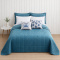 Kit Cama Queen 7 peças Percal 300 fios Basic Azul - Butterfly