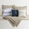 Kit Cama Queen 7 peças Percal 300 fios Basic Bege- Moon