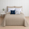 Kit Cama Queen 7 peças Percal 300 fios Basic Bege- Moon