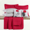Kit Cama Queen 7 peças Percal 300 fios Basic Vermelho- Lady