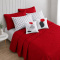 Kit Cama Queen 7 peças Percal 300 fios Basic Vermelho- Lady