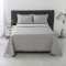 Kit Colcha Cobre Leito 200 fios Casal 3 Peças Bella Babado Cinza