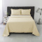 Kit Colcha Cobre Leito 200 fios Queen 3 Peças Bella Babado Marfim