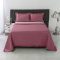 Kit Colcha Cobre Leito 200 fios Queen 3 Peças Bella Babado Rosa