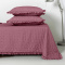 Kit Colcha Cobre Leito 200 fios Queen 3 Peças Bella Babado Rosa