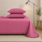 Kit Colcha Cobre Leito 200 fios Queen 3 Peças Bella Babado Rosa