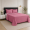 Kit Colcha Cobre Leito 200 fios Queen 3 Peças Bella Babado Rosa