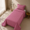 Kit Colcha Cobre Leito 200 fios Solteiro 2 Peças Bella Babado Rosa