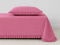 Kit Colcha Cobre Leito 200 fios Solteiro 2 Peças Bella Babado Rosa
