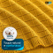 Manta Xale Doha para Sofá e Cama 100% Algodão com Franjas 1,40 m x 1,70 m - Amarelo