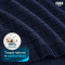 Manta Xale Doha para Sofá e Cama 100% Algodão com Franjas 1,40 m x 1,70 m - Azul Marinho