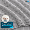 Manta Xale Doha para Sofá e Cama 100% Algodão com Franjas 1,40 m x 1,70 m - Cinza