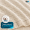 Manta Xale Doha para Sofá e Cama 100% Algodão com Franjas 1,40 m x 1,70 m - Marfim