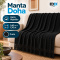 Manta Xale Doha para Sofá e Cama 100% Algodão com Franjas 1,40 m x 1,70 m - Preto