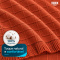 Manta Xale Doha para Sofá e Cama 100% Algodão com Franjas 1,40 m x 1,70 m - Terracota