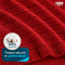 Manta Xale Doha para Sofá e Cama 100% Algodão com Franjas 1,40 m x 1,70 m - Vermelho