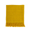 Manta Xale para Sofá 100% Algodão com Franja 1,40 m x 1,70 m Doha - Amarelo