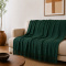 Manta Xale para Sofá 100% Algodão com Franja 1,40 m x 1,70 m Doha - Verde